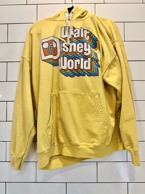 Disney Yellow Retro Walt Disney World Pullover Hoodie